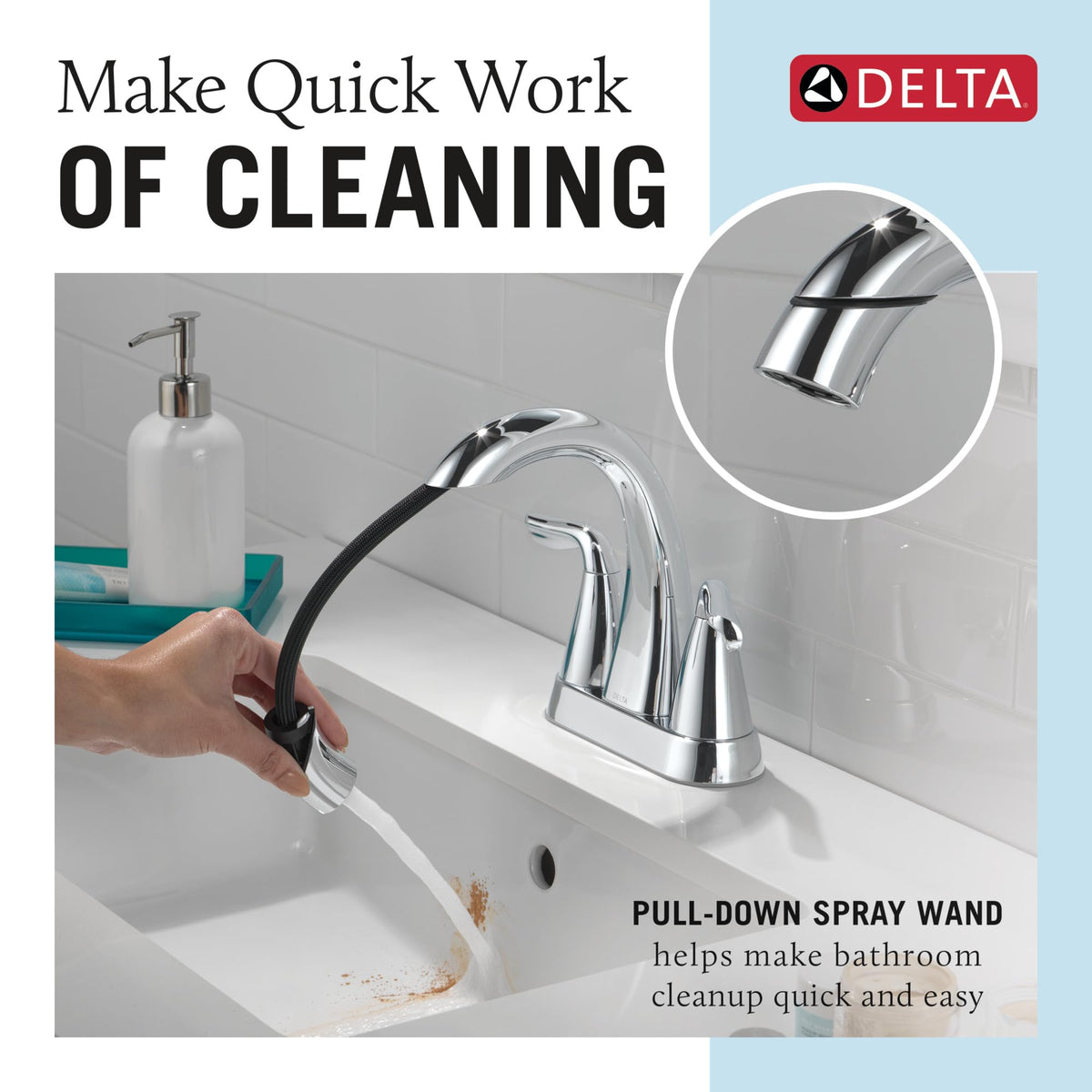 Delta Arvo Centerset Bathroom Faucet, Brushed Nickel 2-Handle Bathroom Faucet, Delta Bathroom Sink Faucet, Brushed Nickel 3-Hole Bathroom Faucet, Spotshield Stainless 25840LF-SS