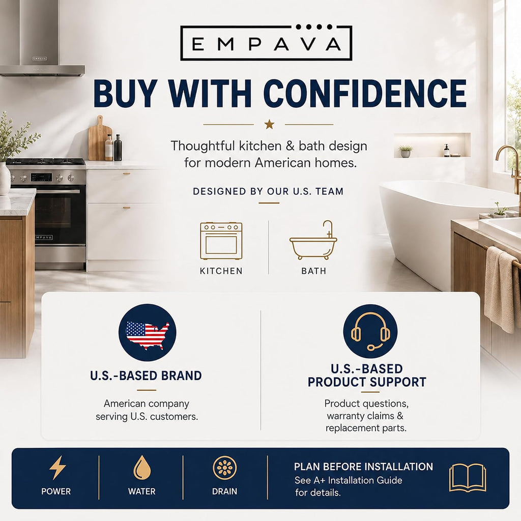 Empava 60" Acrylic Alcove Whirlpool Bathtub, Jetted Soaking Tub