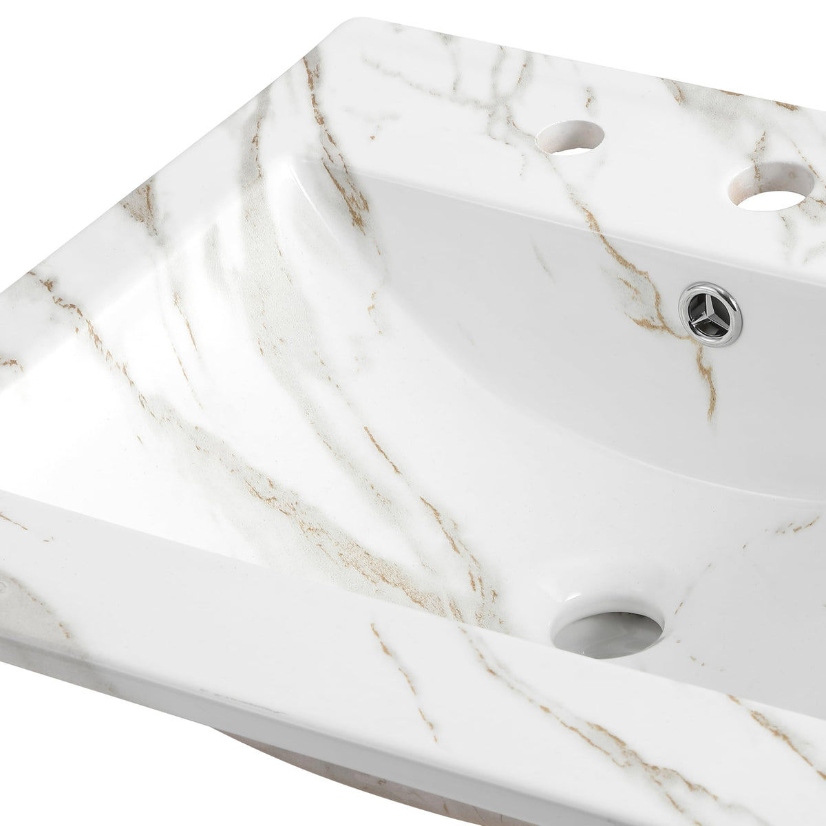 JONATHAN Y Ancillary 30" Bathroom 3-Hole Sink Top, White