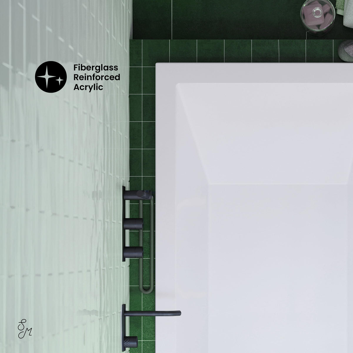 Swiss Madison Voltaire 66" x 36" Reversible Drain Drop-In Bathtub