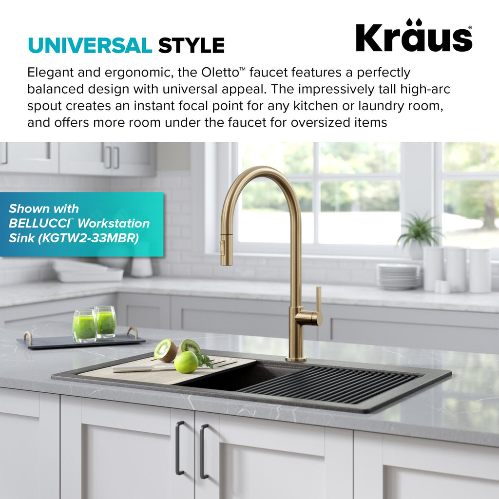 KRAUS Spot Free Stainless Steel Pull Down Kitchen Faucet KPF-2820SFS