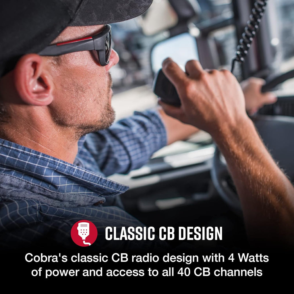 Cobra 29 LTD Professional CB Radio, Black & RoadPro RPPS-220 Platinum Series 12V 3-Pin Plug Fused Replacement CB Power Cord