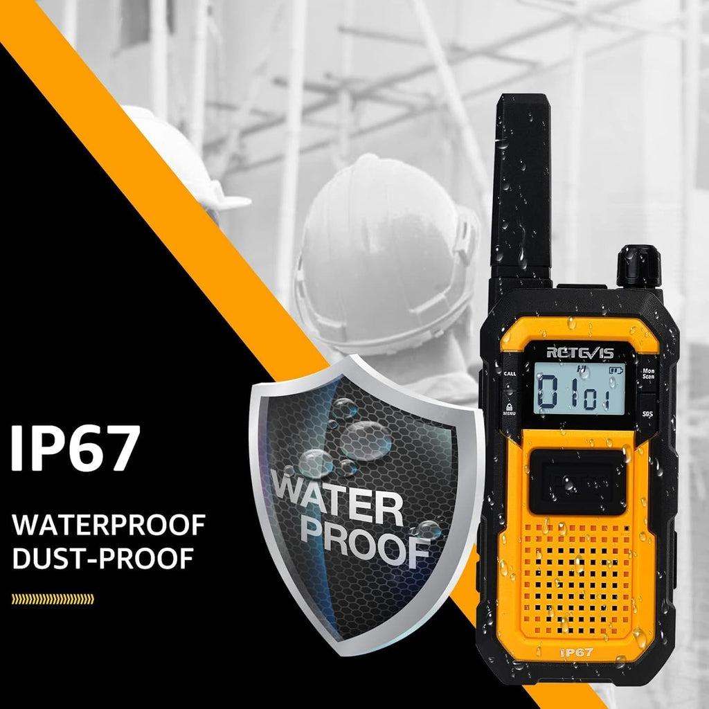 Retevis RB48 Military-Standard & IP67 Waterproof Walkie Talkies Long Range