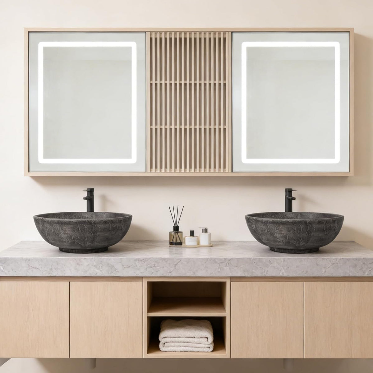 Ceramic Vessel Sink, Retro Round, 16.9" with Overflow