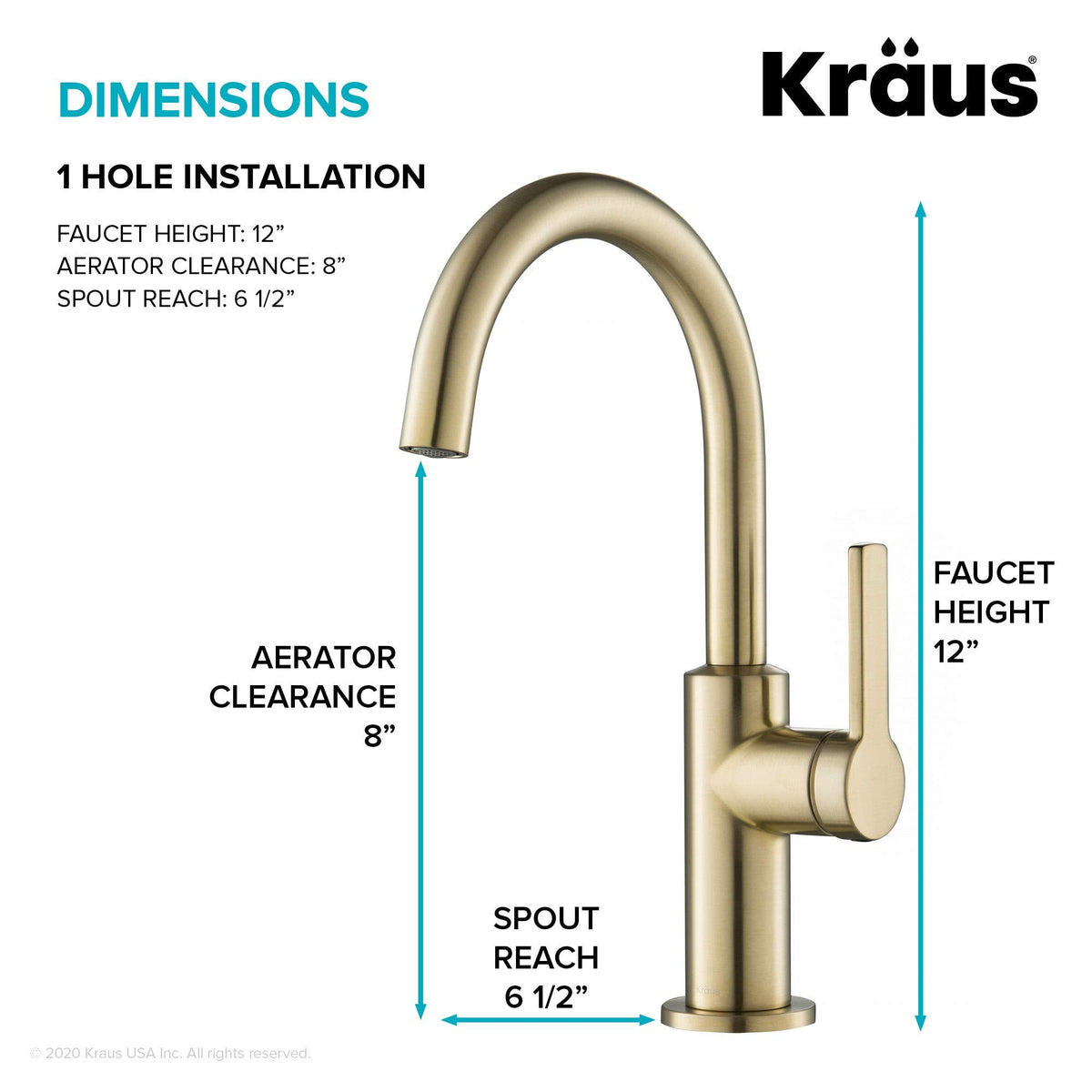 KRAUS Spot Free Stainless Steel Pull Down Kitchen Faucet KPF-2820SFS