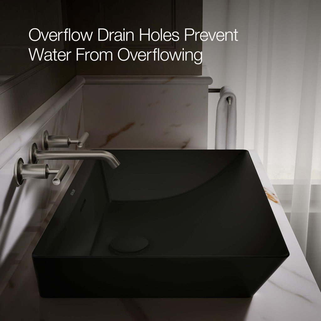 KOHLER Brazn Rectangle Vessel Bathroom Sink
