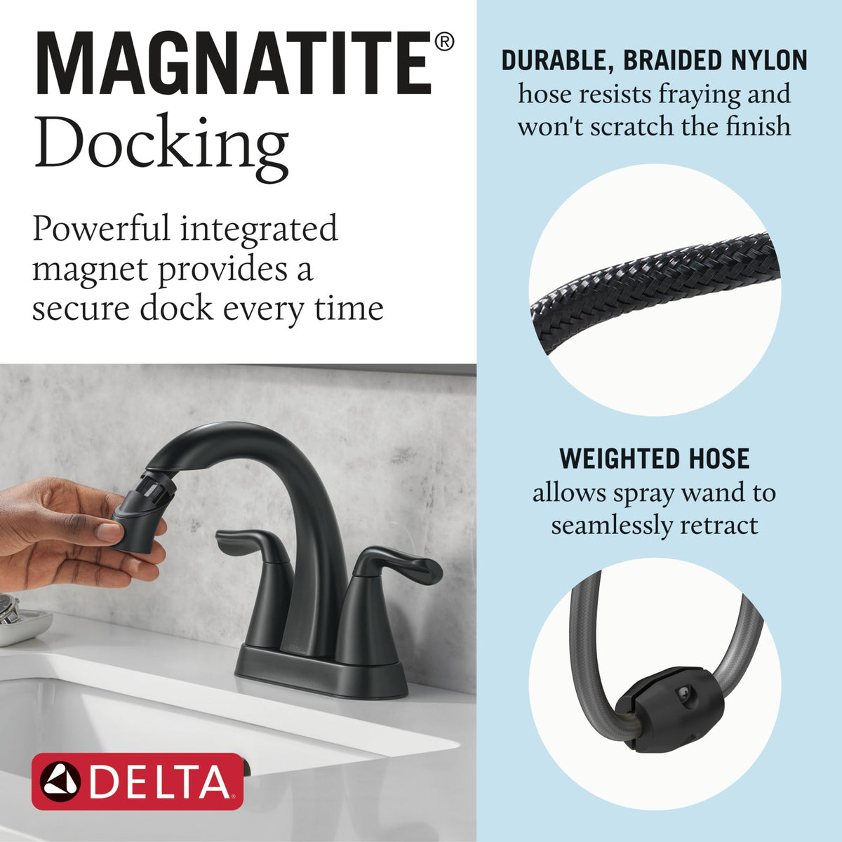 Delta Arvo Centerset Bathroom Faucet, Brushed Nickel 2-Handle Bathroom Faucet, Delta Bathroom Sink Faucet, Brushed Nickel 3-Hole Bathroom Faucet, Spotshield Stainless 25840LF-SS