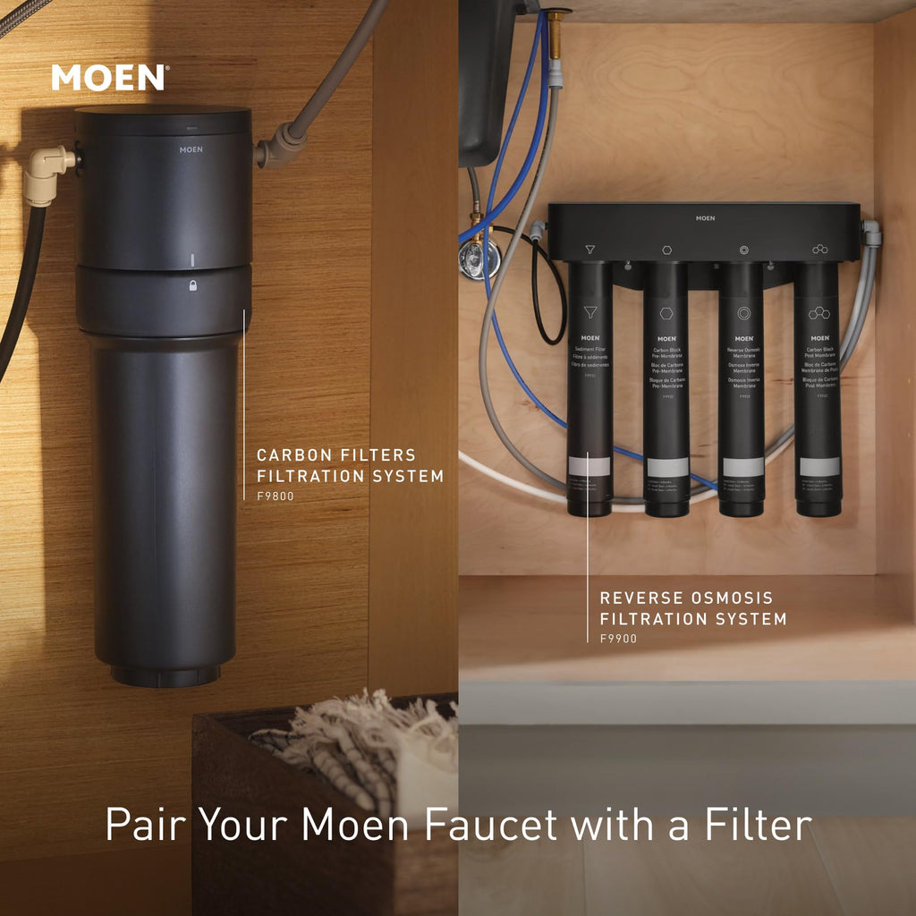 Moen Align Spot Resist Stainless Pulldown Kitchen Faucet, Single Hole, Modern Spring Style with Pre-Rinse and Power Boost Pull Down Sprayer, Easy Installation, 5923SRS