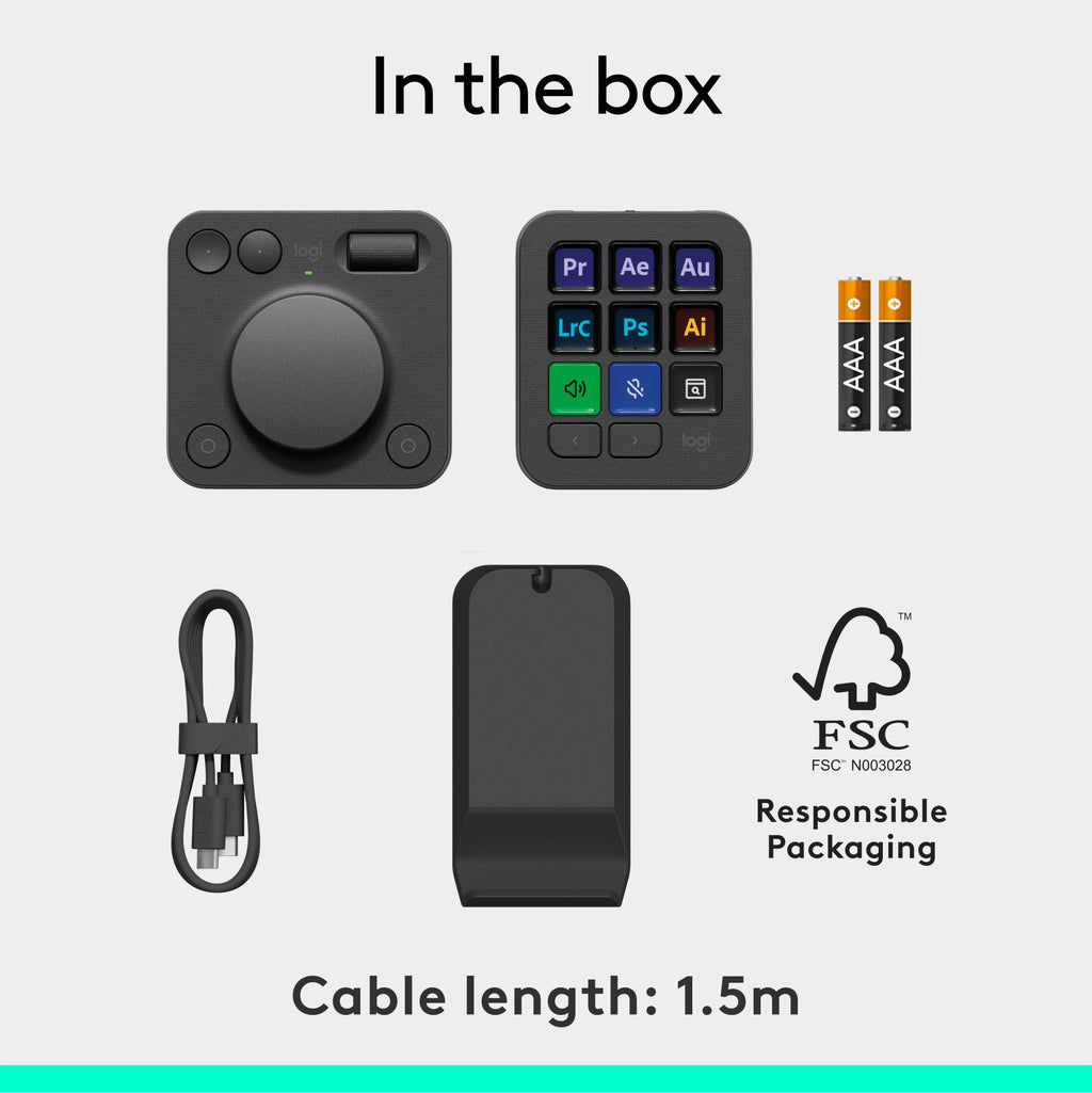 Logitech MX Creative Console 9 Customizable Keys - Pale Grey