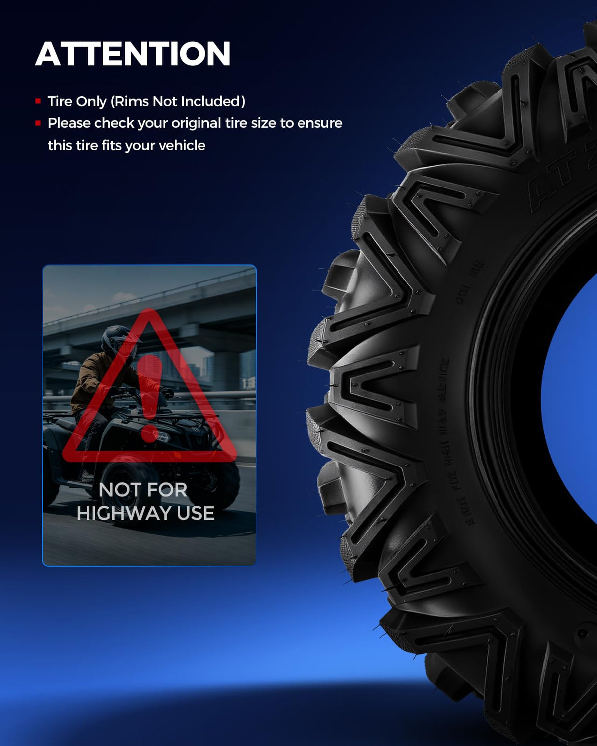 KAX Lawn Mower Golf Cart Turf Tires 23x10.5-12, ATV UTV Tire, 6PR, Set 1
