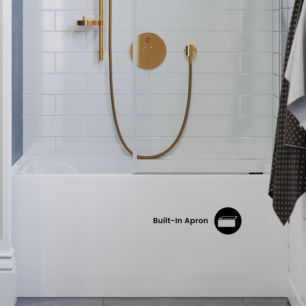 Voltaire 60" x 32" Right-Hand Drain Alcove Bathtub with Apron