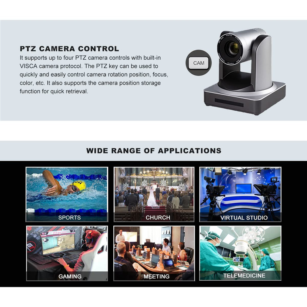 CINETREAK C1 4*HDMI Video Mixer Switcher with 5inch Screen livestream Video Mixer H.264 Recorder with PTZ Camera Control Broadcast switcher Live Production Mixer for OBS,Vmix,YouTube,Ins