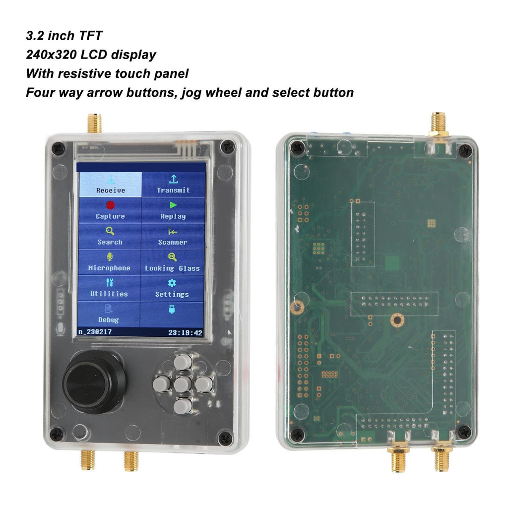 Diyeeni Portapack H2, 3.2in TFT Screen Radios Transceiver, Capture Replay for Communication SDR Radio, Software Defined Radio Kit with Antennas, Rechargeable Battery (Host, USB, Antenna)