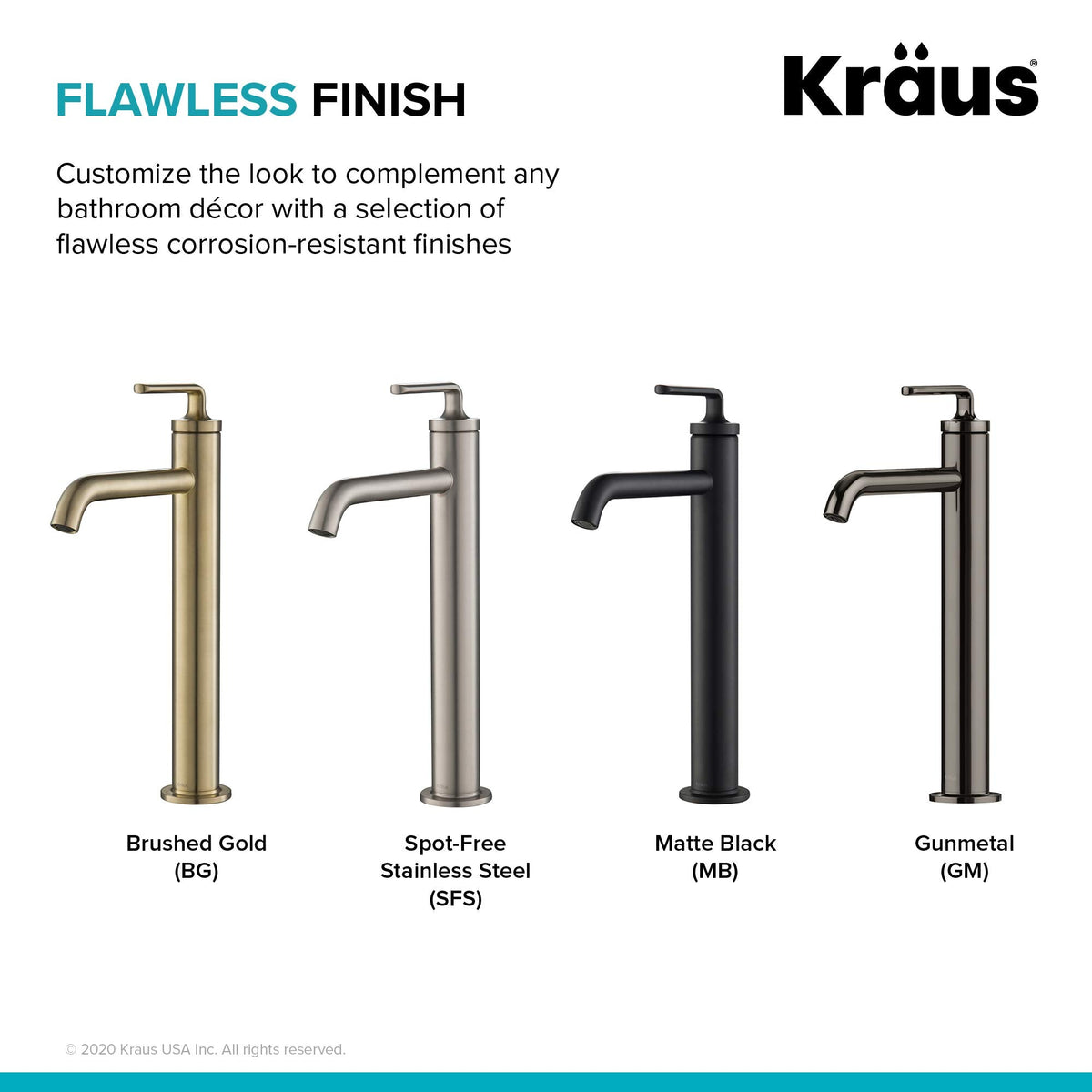 KRAUS Ramus Single Handle Vessel Sink Bathroom Faucet with Pop-Up Drain in Brushed Gold, KVF-1220BG