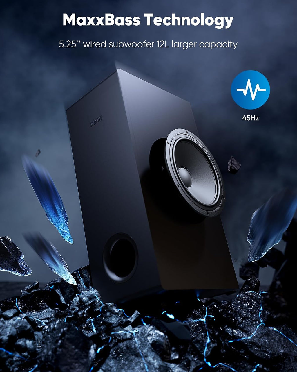 INFITBO Detachable Soundbar with Subwoofer for TV/PC: 2-in-1 with 3 Setups