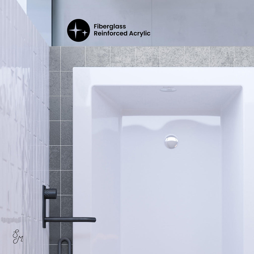 Swiss Madison Voltaire 66" x 36" Reversible Drain Drop-In Bathtub