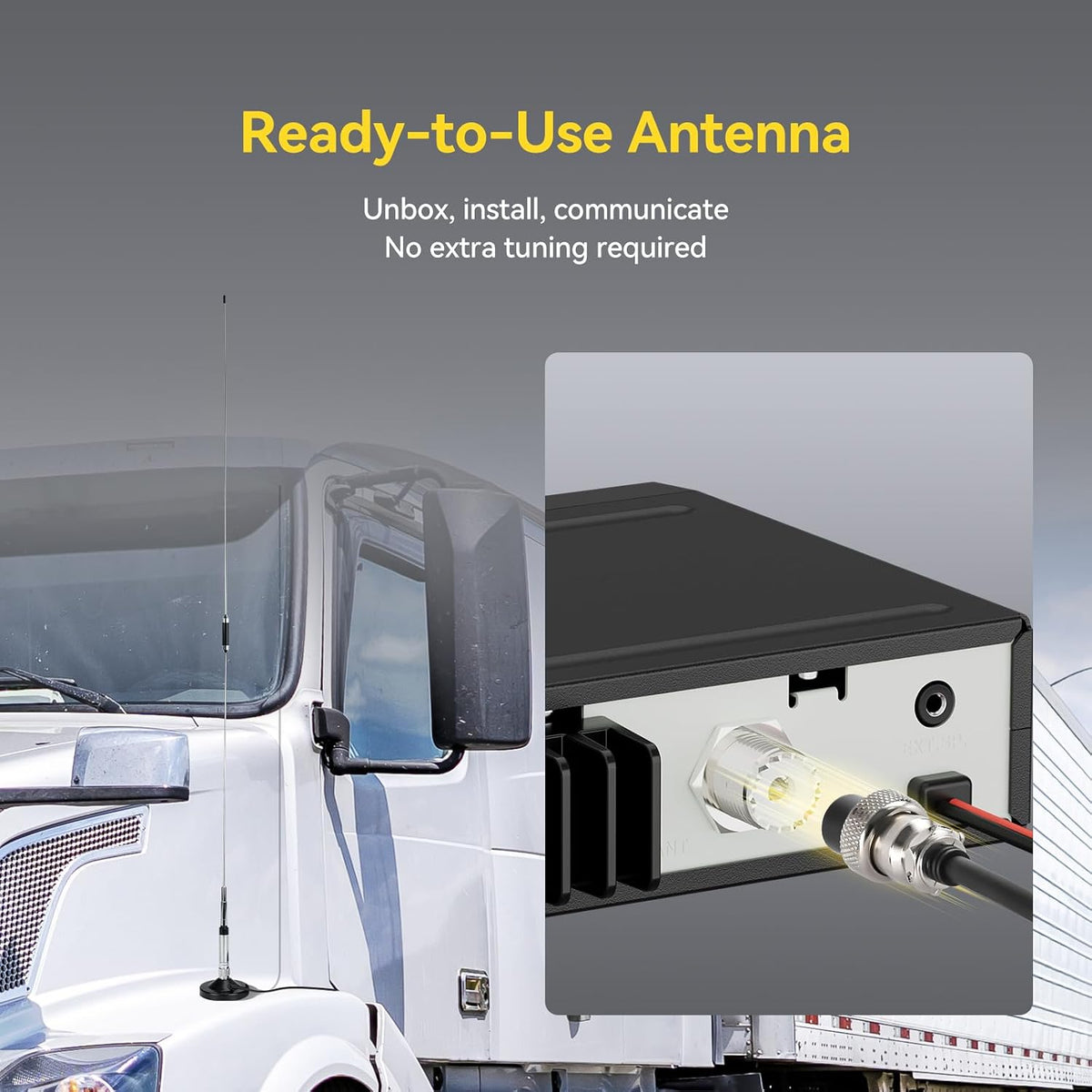 Retevis MB3B CB Radio Kit with Antenna and NRC Noise Canceling, NOAA