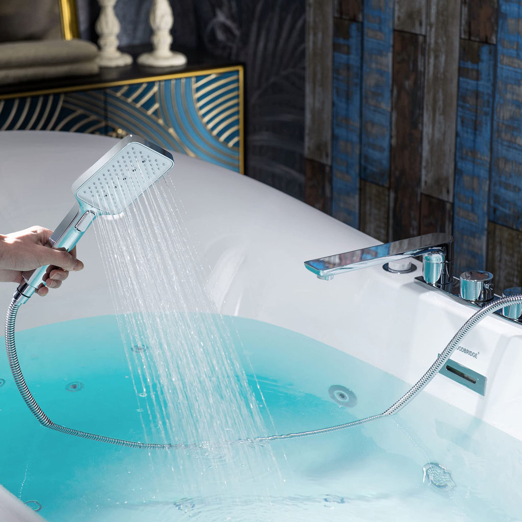 WOODBRIDGE 72"Ã35-3/8" Double Slipper Whirlpool&Air, Heated Soaking Bathtub