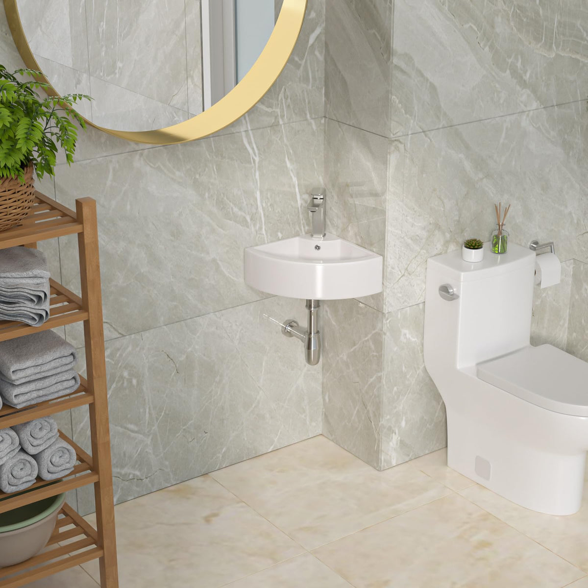 Lordear Wall Mount Bathroom Sink 21x12 Inch White Rectangle Sink with Overflow Porcelain Ceramic Floating Bathroom Vessel Sinks, Wall Hung Wash Hand Basin