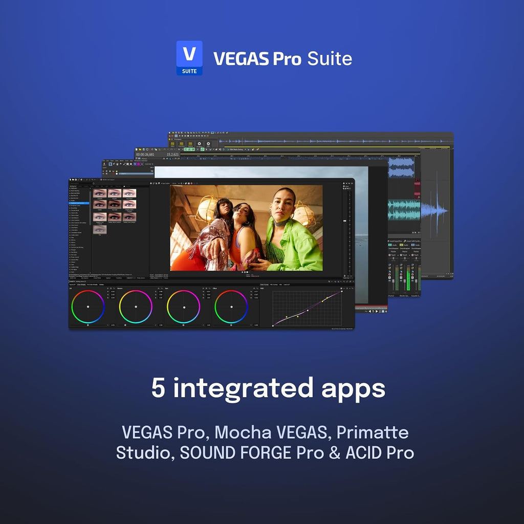 VEGAS Pro Suite 21 - Integrated video and audio editing tools for content creators | video editing software | video cutting software | video editor | 1 license [PC Online code]