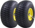 MARASTAR 21425 15x6.00-6 Tire and Wheel Assembly, Replacement Riding Lawn Mower Front Tires Compatible with 100 and 300 Series John Deere Riding Mowers, 2 pack
