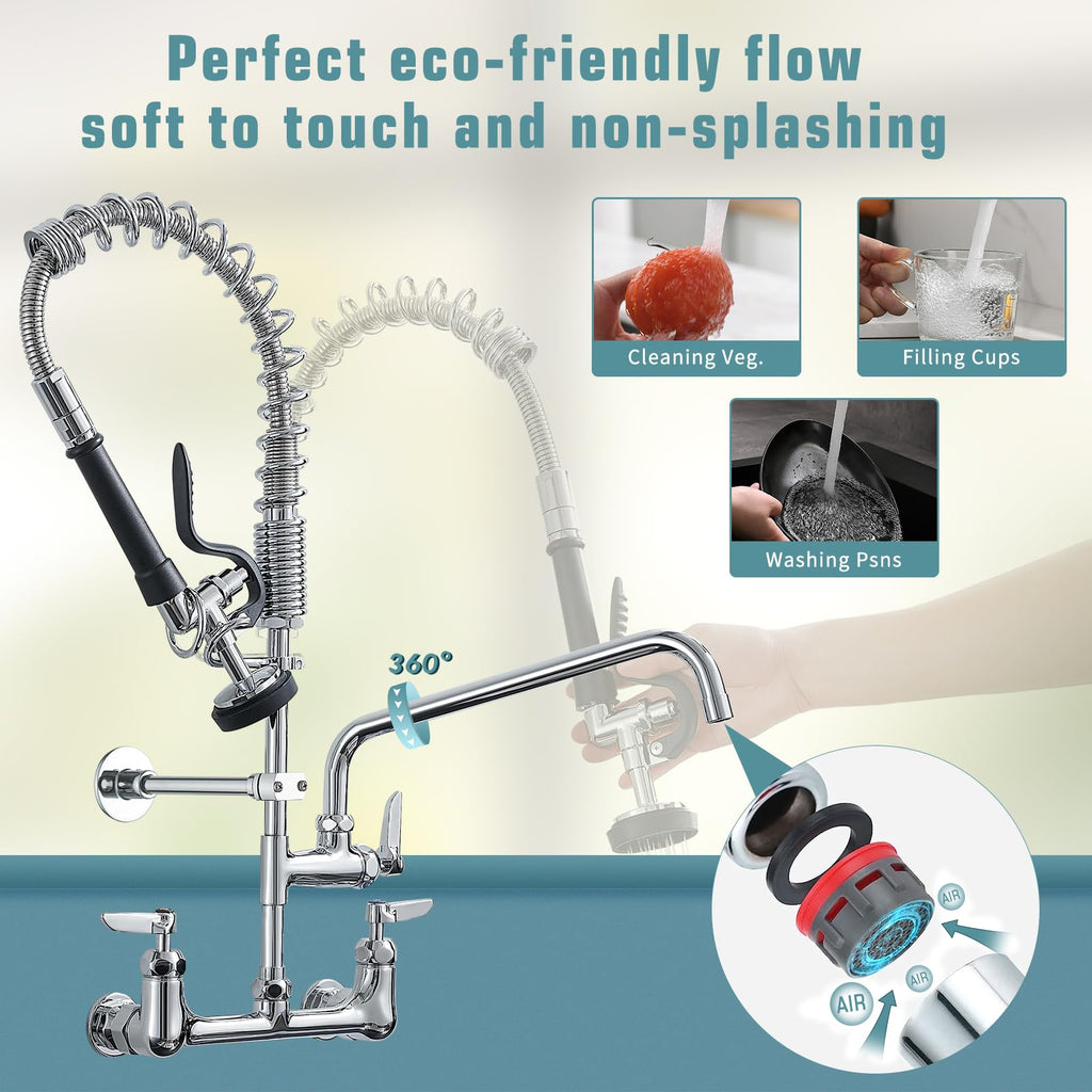 Fapully Black Kitchen Faucet,Commercial Pull Down Kitchen Sink Faucet