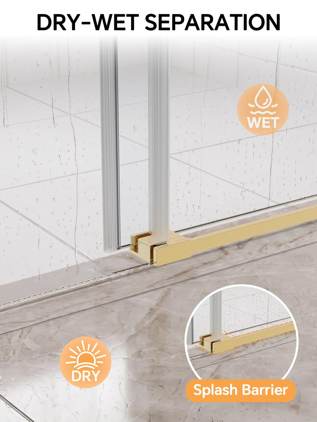 Frameless Bathtub Shower Door 56-60" W x 57" H, Brushed Nickel