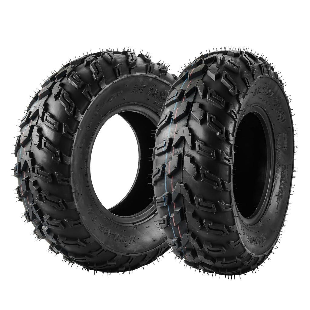 KAX Lawn Mower Golf Cart Turf Tires 23x10.5-12, ATV UTV Tire, 6PR, Set 1