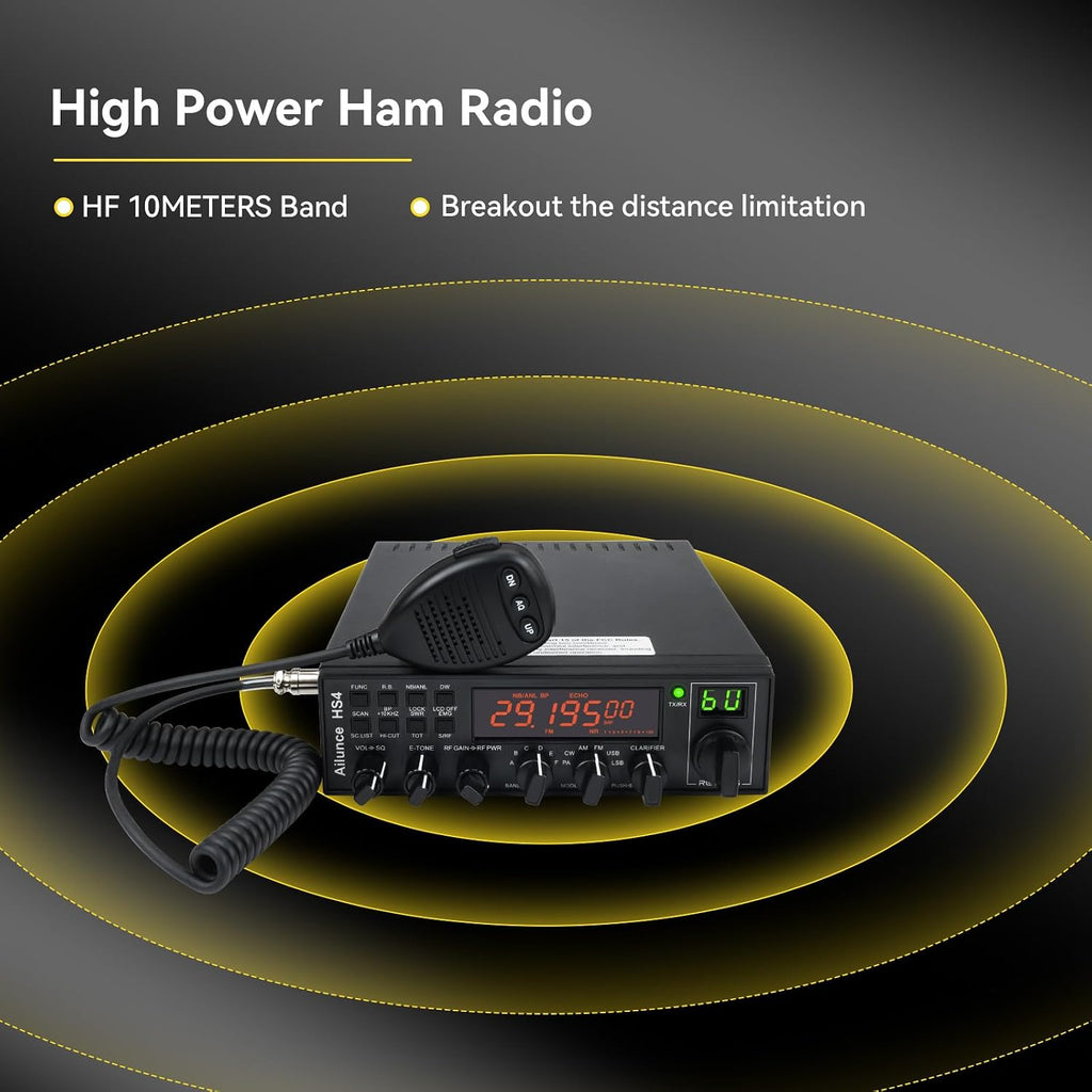 Retevis Ailunce HS4 10 Meter Radio, SSB CW AM FM PA Ham Radio Base Station