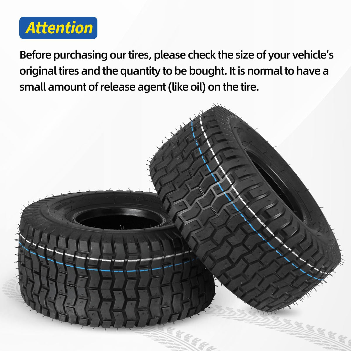 GICOOL 18x9.50-8 Tubeless Lawn Mower Tire for Riding Mower Tractor, 4 Ply