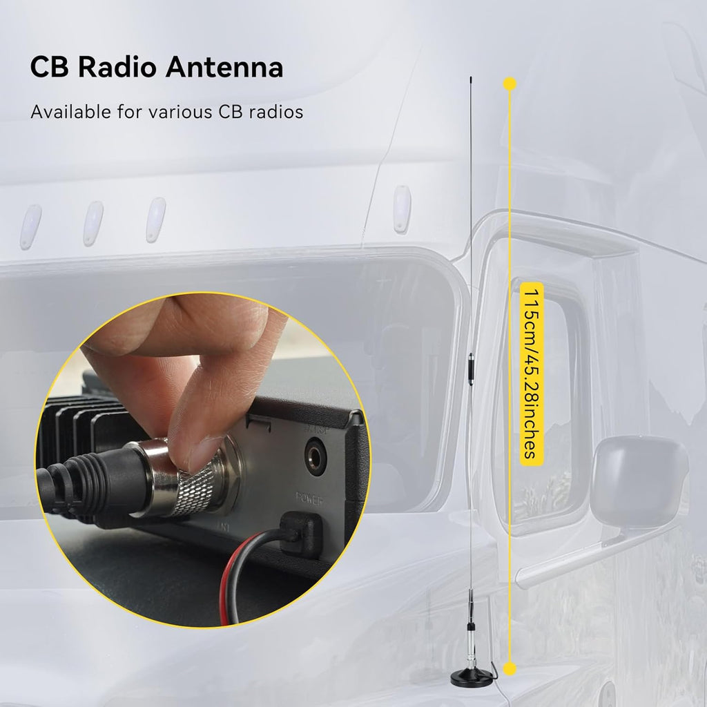 Retevis MB2 40-Channel AM/FM CB Radio Kit, CB Radio for Truck with Antenna