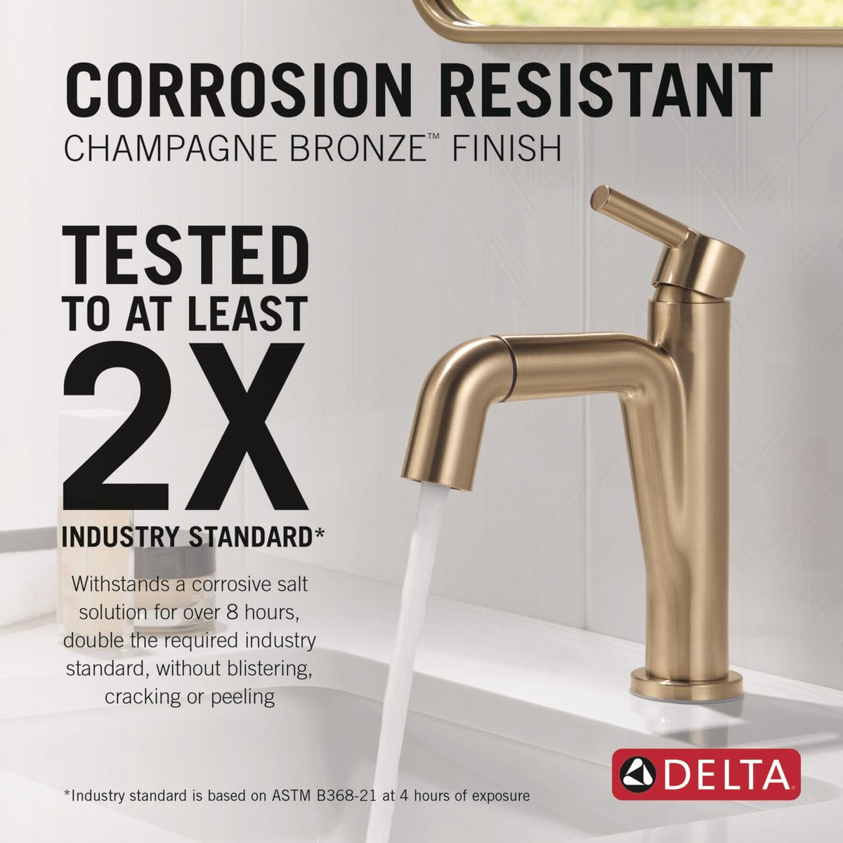 Delta Nicoli Brushed Gold Bathroom Faucet 1 Hole, Single Hole Bathroom Sink Faucet for Vanity, Push-Pop Drain Assembly, Champagne Bronze 15849LF-CZ