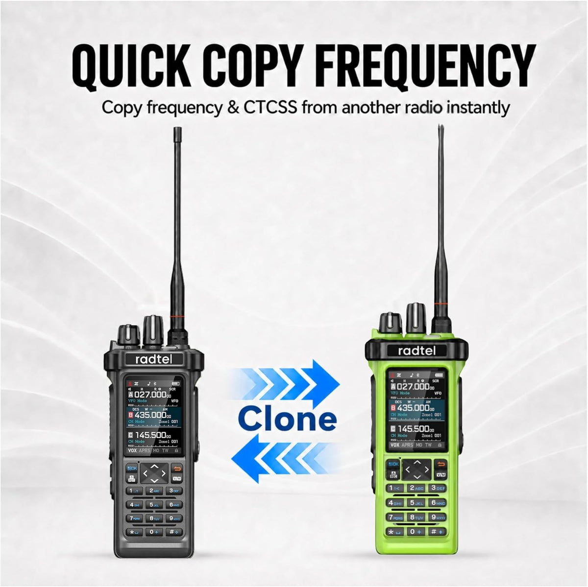 Radtel RT-950 PRO Handheld Ham Radio GPS/APRS, 10W Walkie Talkie, AM/FM/CB/SW/MW/LW RX, Bluetooth APP Programming, NOAA, Spectrum Analyzer, Black with Cable