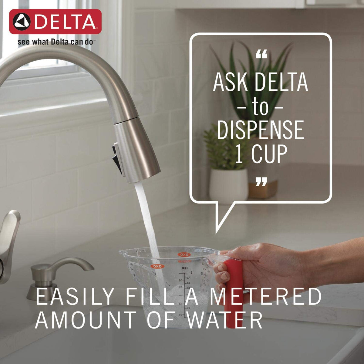 Delta Essa Brushed Nickel Kitchen Faucet with Pull Down Sprayer, Modern Single Hole Kitchen Sink Faucet, Single Handle, Arctic Stainless 9113-AR-DST