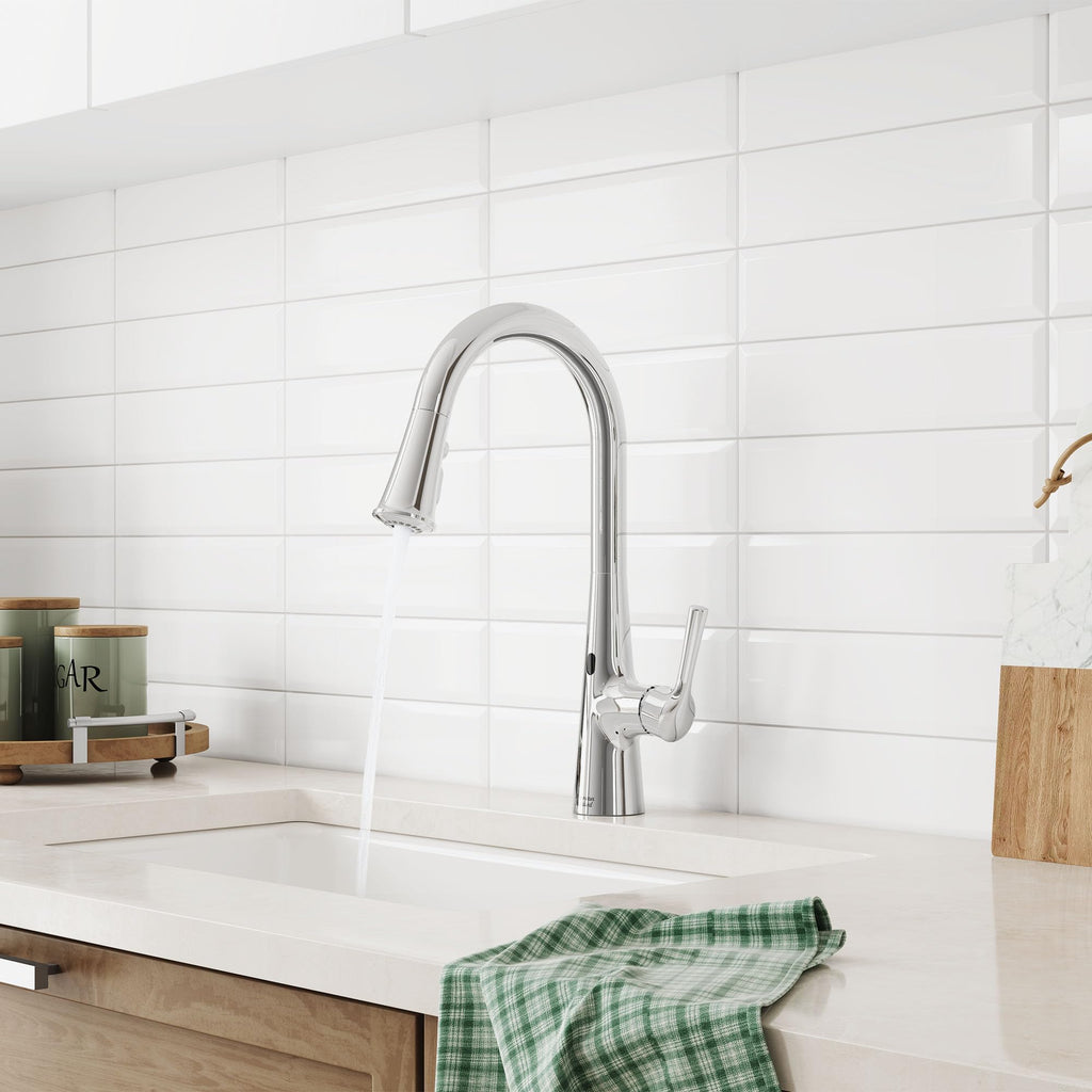 American Standard 7441300.075 Southport Pull-Down Kitchen Faucet with Sprayer, 1.8 GPM, Kitchen Faucets with Pull Down Sprayer, Stainless Steel