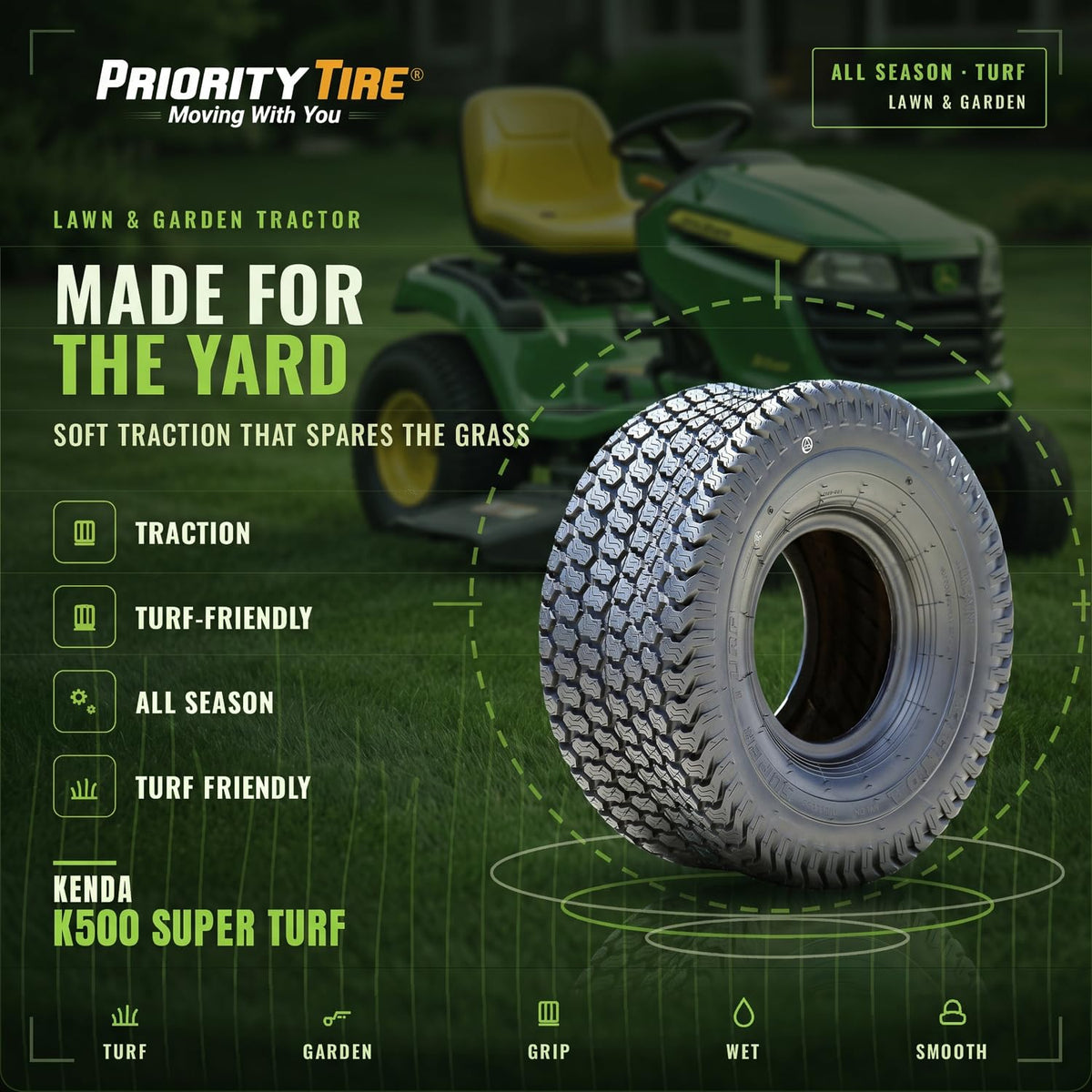 Kenda K500 Super Turf - 23x1050R12