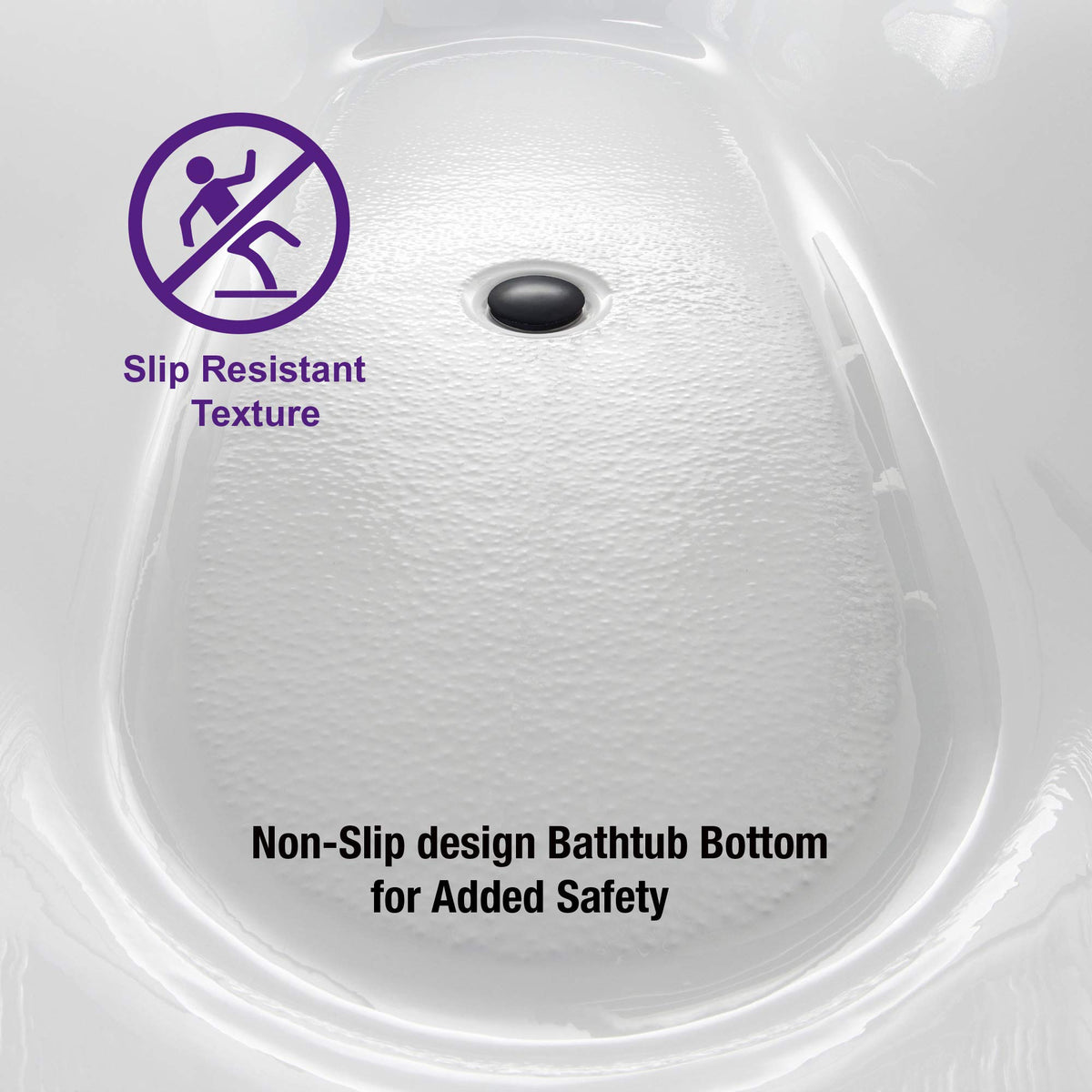 WOODBRIDGE 48" Acrylic Freestanding Bathtub Contemporary Soaking Tub, White Acrylic(Brushed Nickel Drain/Overflow),BTA1703-B/N-Drain&O