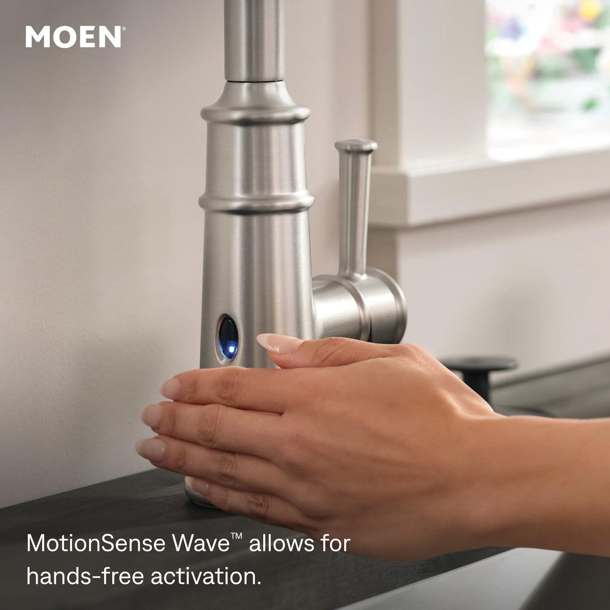 Moen Brantford Oil Rubbed Bronze Traditional One-Handle Kitchen Faucet with Pulldown Sprayer Featuring Power Boost and Reflex Docking System, 7185ORB