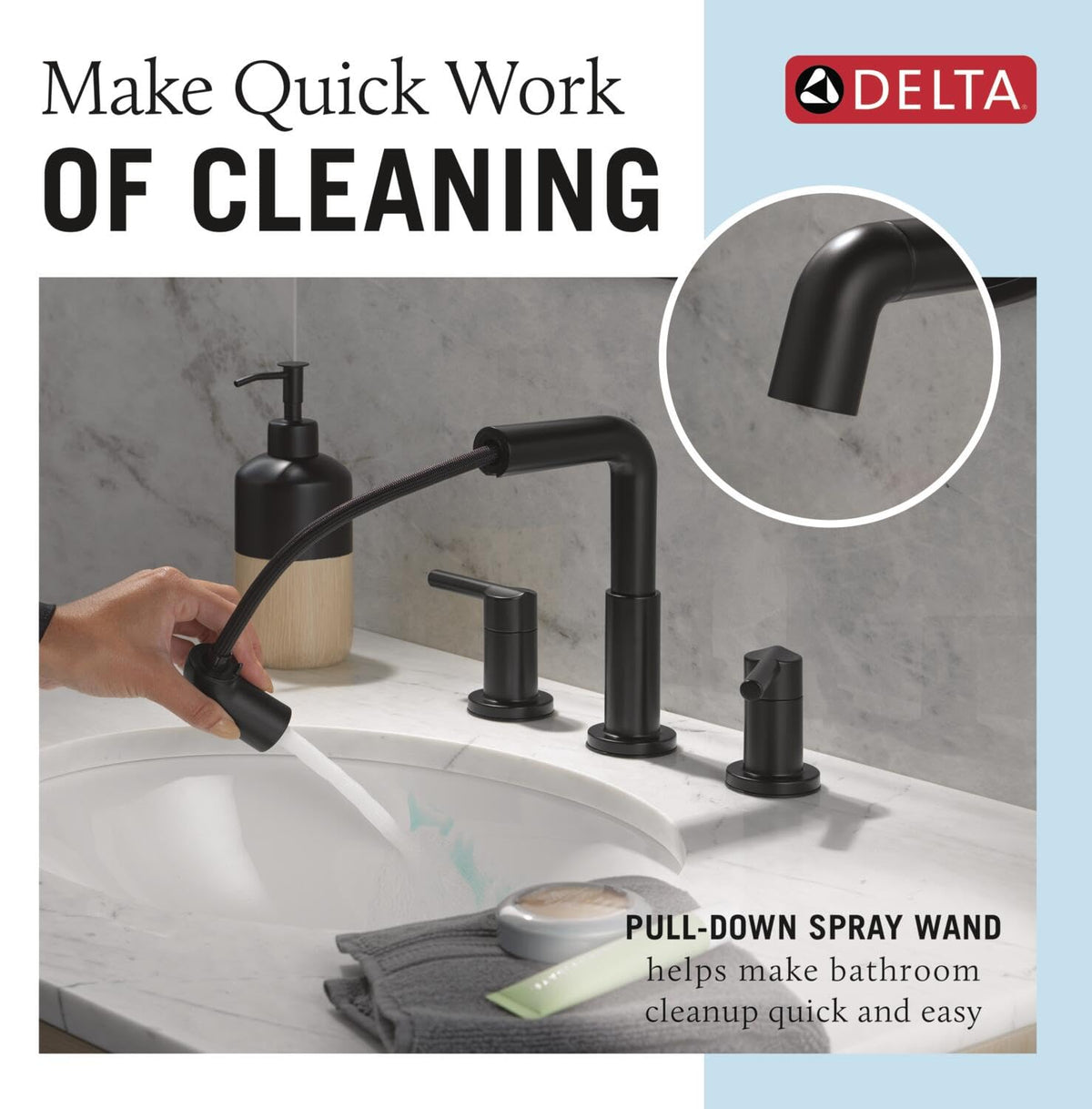 Delta Nicoli Brushed Gold Faucet 3 Hole, 8 Inch Widespread Bathroom Sink Faucet for Vanity, Push-Pop Drain Assembly, Champagne Bronze 35849LF-CZ