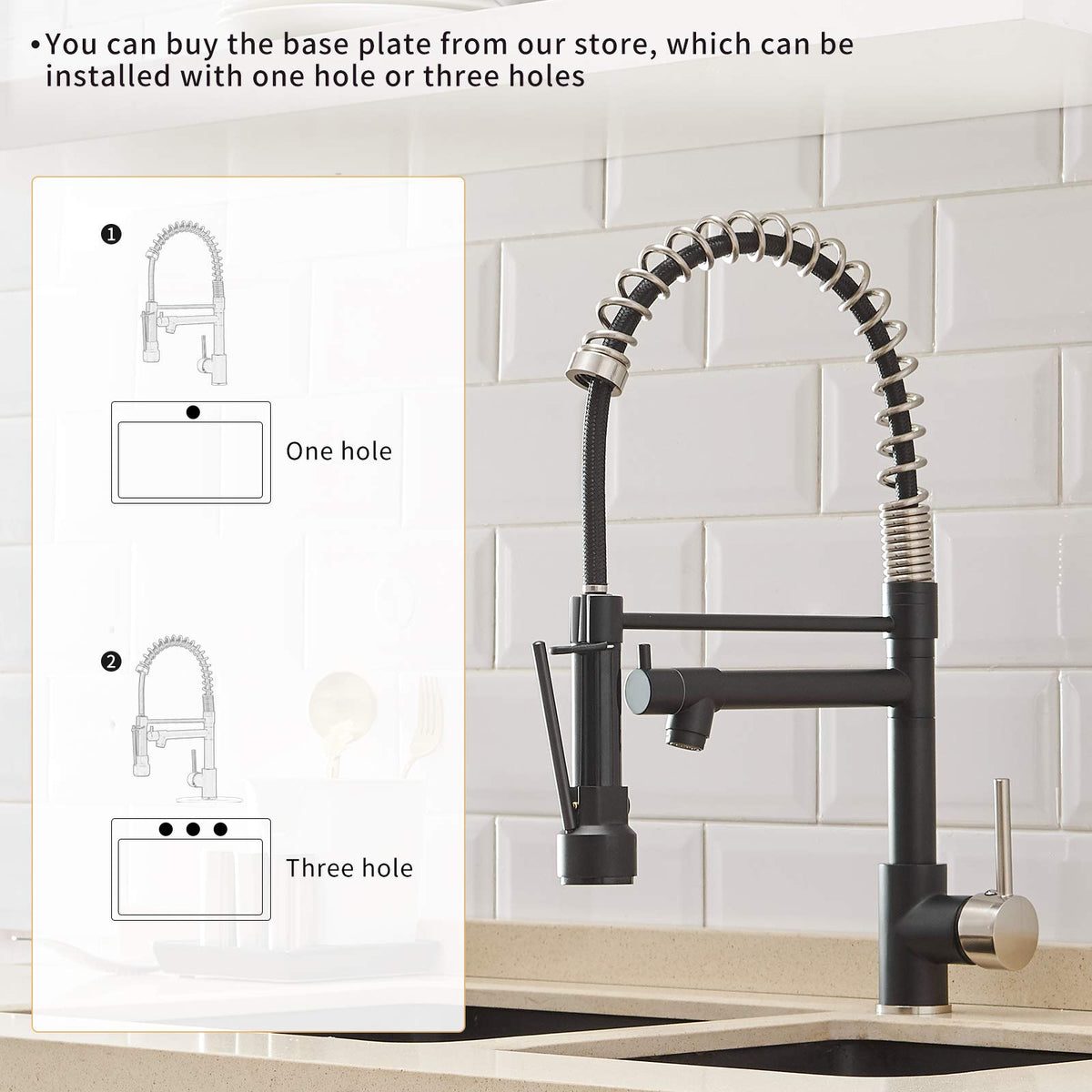 AIMADI Contemporary Kitchen Sink Faucet,Brushed Nickel Stainless Steel