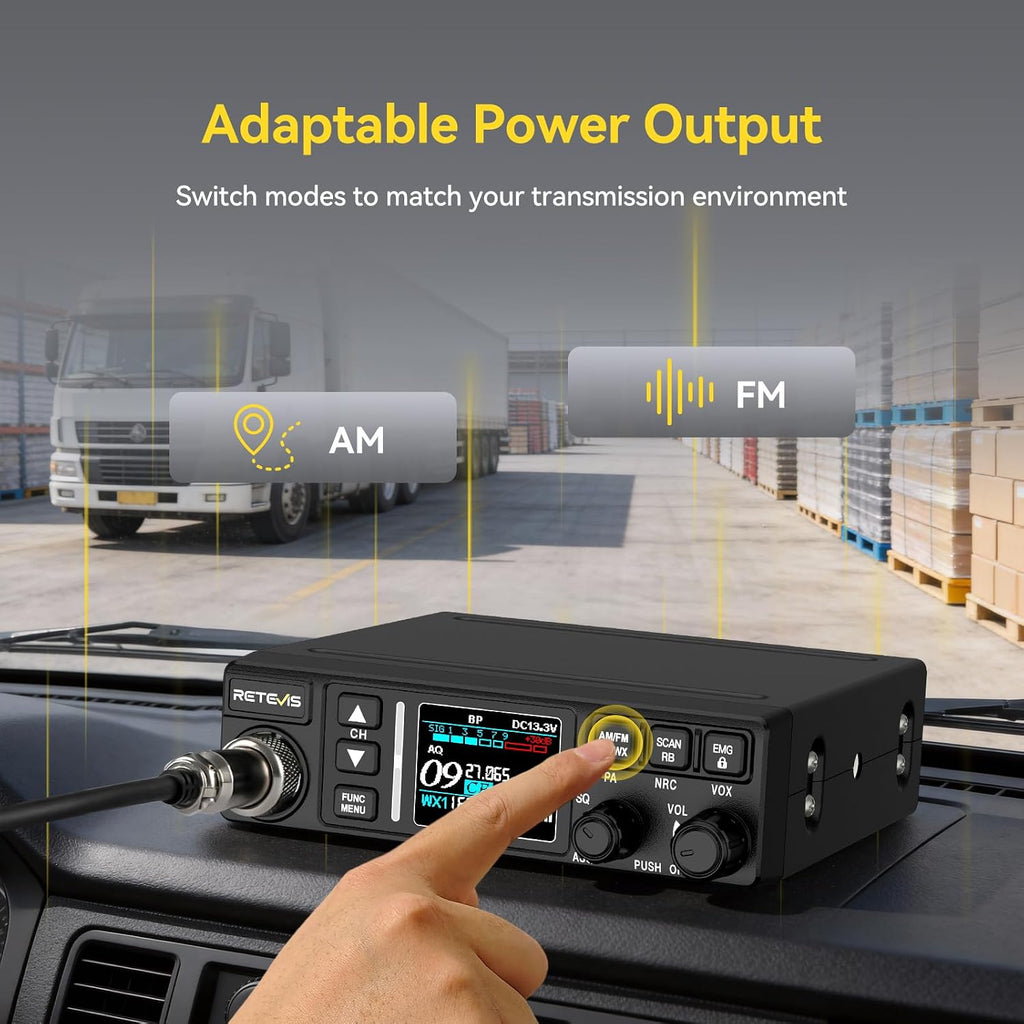 Retevis MB3B CB Radio Kit with Antenna and NRC Noise Canceling, NOAA