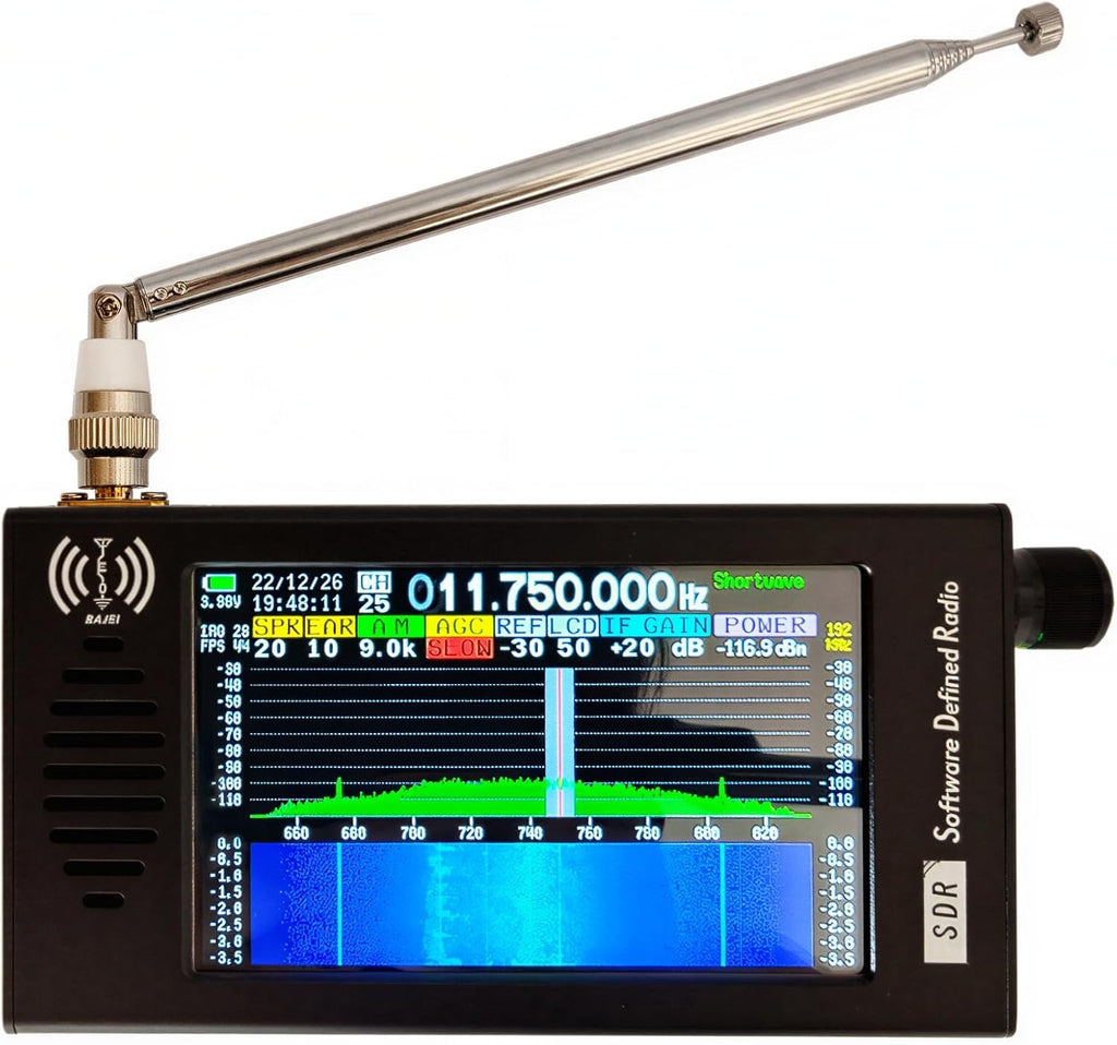 Full-Band DSP SDR Radio Receiver 4.3" Color Screen, with Waterfall Display
