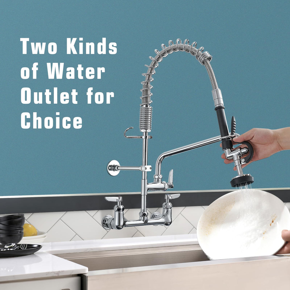 Fapully Black Kitchen Faucet,Commercial Pull Down Kitchen Sink Faucet