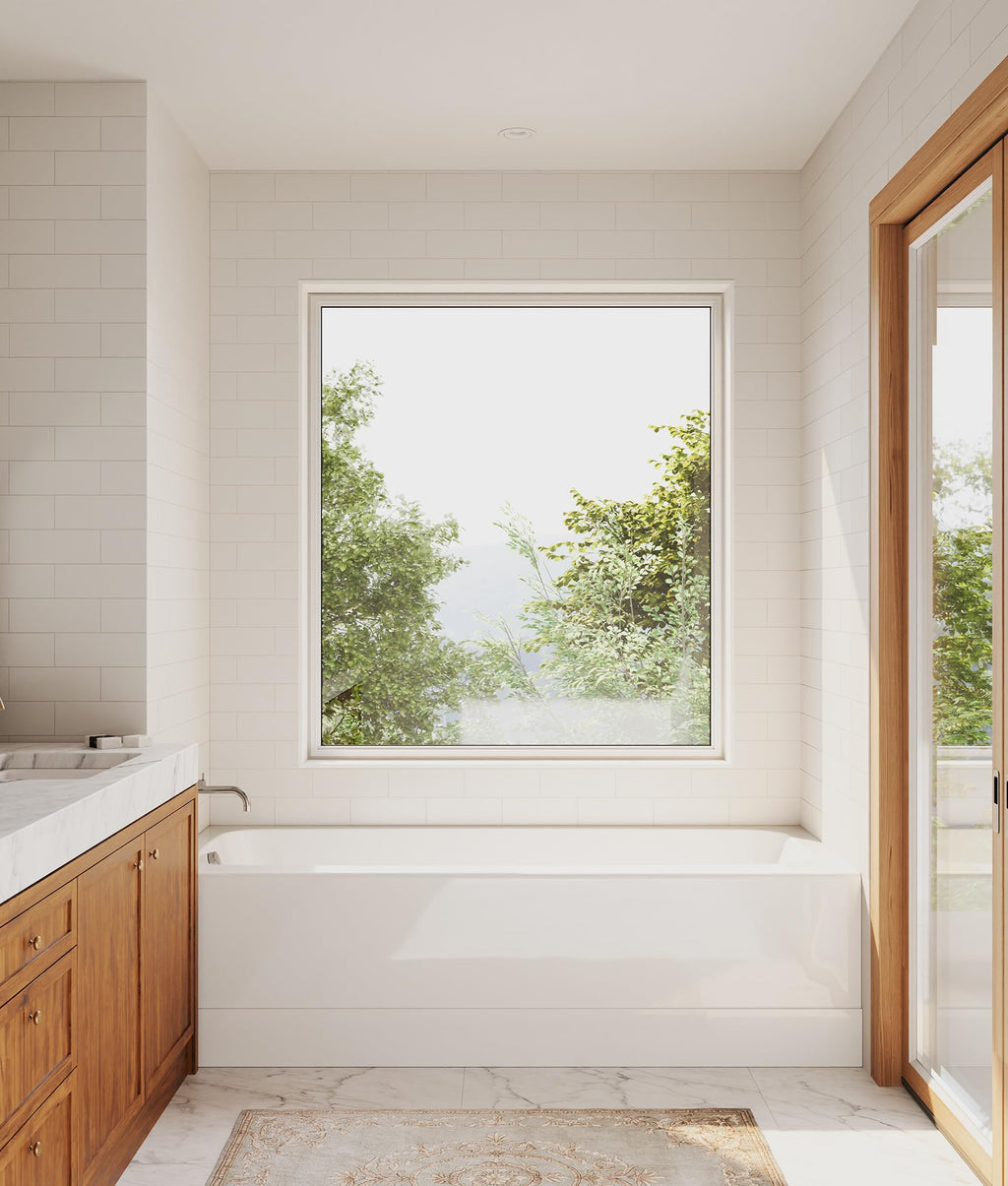 Hydro Systems Regan Rectangular Acrylic Alcove Bathtub with Left Hand Drain, White, 72 x 32 x 20-Inch