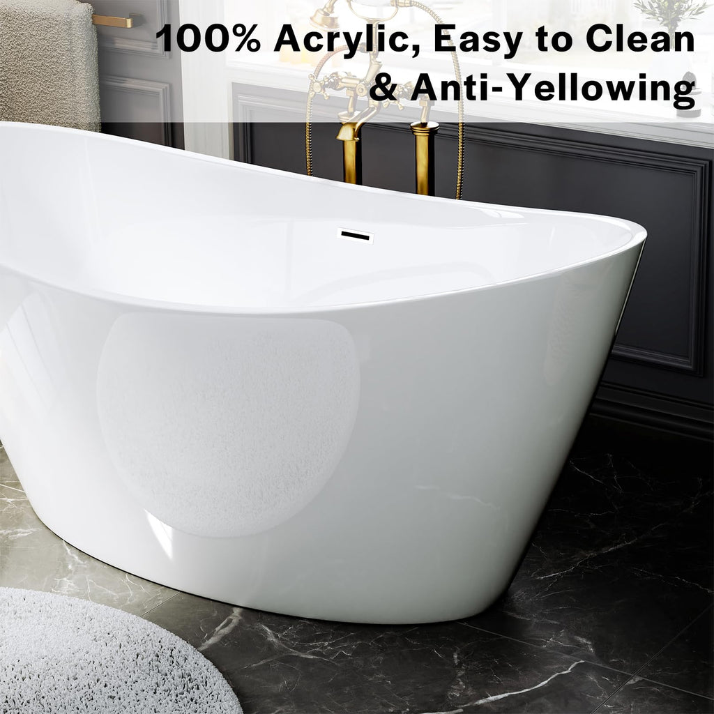Empava Freestanding Bathtub, Acrylic Soaking Tub