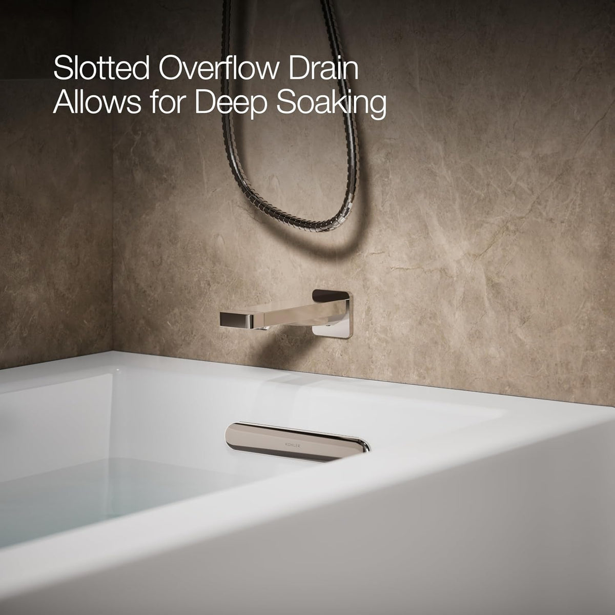 Kohler 60" x 32" alcove bath with integral apron, integral flange, and right-hand drain