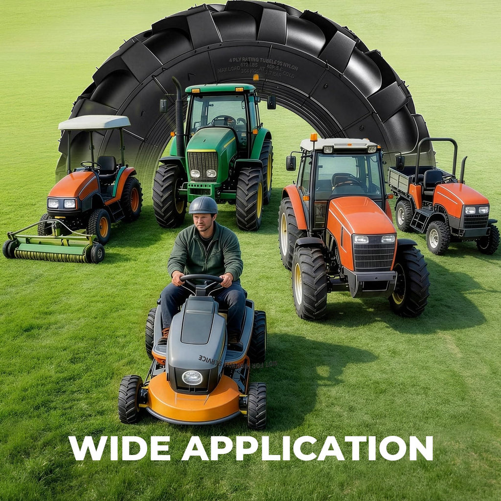 18x8.50-8 Lawn & Garden Mower Tires, Set of 2,4 Ply Tubeless