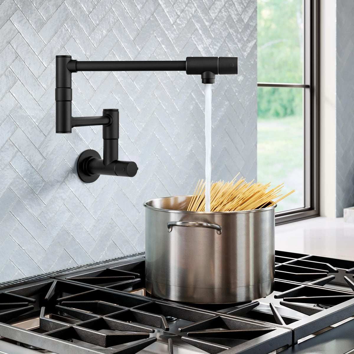 KRAUS Chrome 18.75 in Commercial Pull Down Kitchen Faucet KPF-1610CH