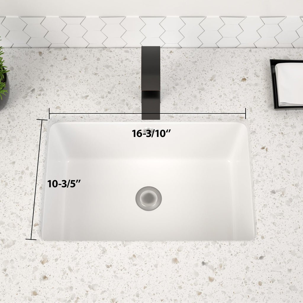 Undermount Bathroom Sink Oval - Dcolora 18"x15" White Porcelain Ceramic Oval Vessel Sink Under Counter Lavatory Vanity Bath Sink Bowl Basin With Overflow