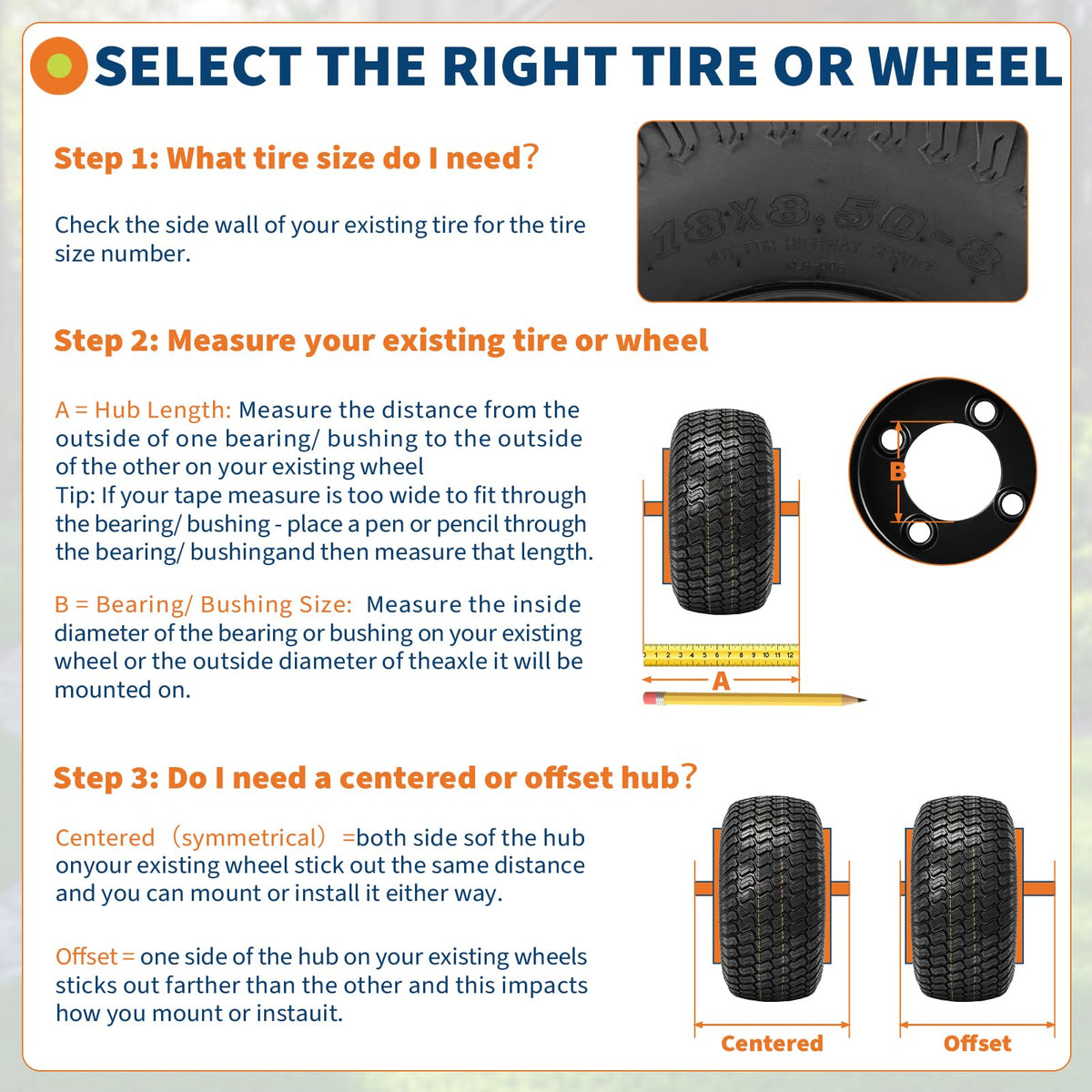 PioneerWorks 2Packs 20x10-8 Lawn Mower Tires and rim